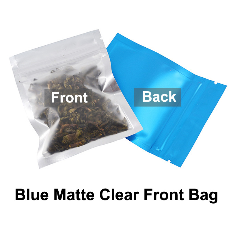 10x15cm Pouch Flat Aluminum Grade Metalized 3 Side Seal Plastic Zip Lock Food Metallic Small Zipper Ziplock Silver Foil Bag