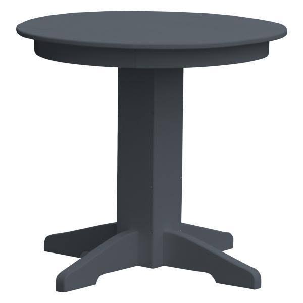 Recycled Plastic Round Dining Table 44x22 / Turf Green