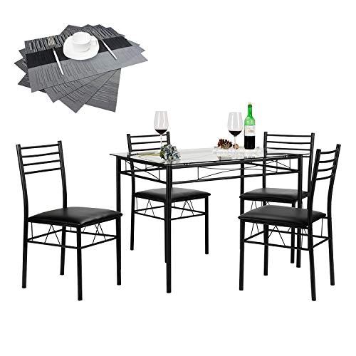 Dining Room Table and Chairs 4, 5-Piece Dinette Sets, Space Saving