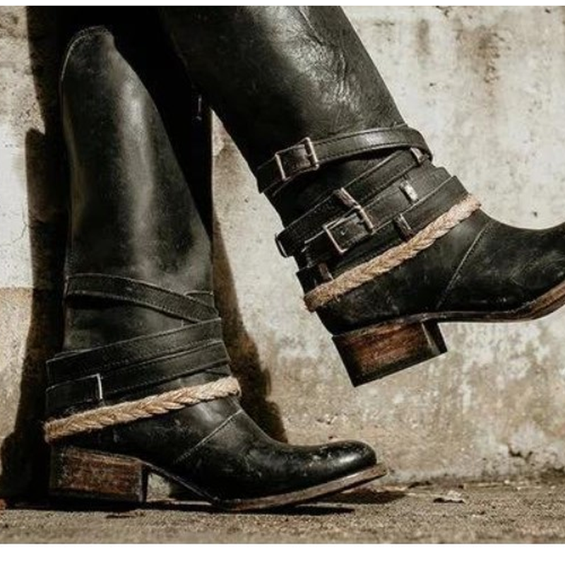 Buckle All Season Leather Boots