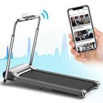 WEKEEP Foldable Portable Treadmill Electric Compact Folding Running Walking Machine with Photoelectric Heart-Rate Detection