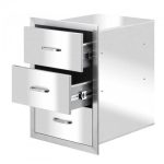 16′′x21′′ BBQ Stainless Steel Triple Drawers Silver Outdoor Kitchen Superior
