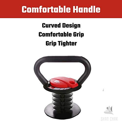 Adjustable Kettlebell Set,S trength Training Kettlebells 10-40 Lb (Black & Red)