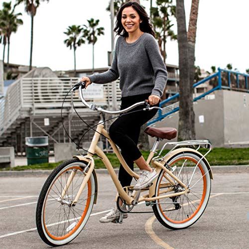 Women’s 7-Speed Step-Through Hybrid Cruiser Bicycle