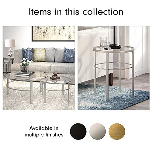 Henn&Hart Coffee Table with Satin Nickel finish