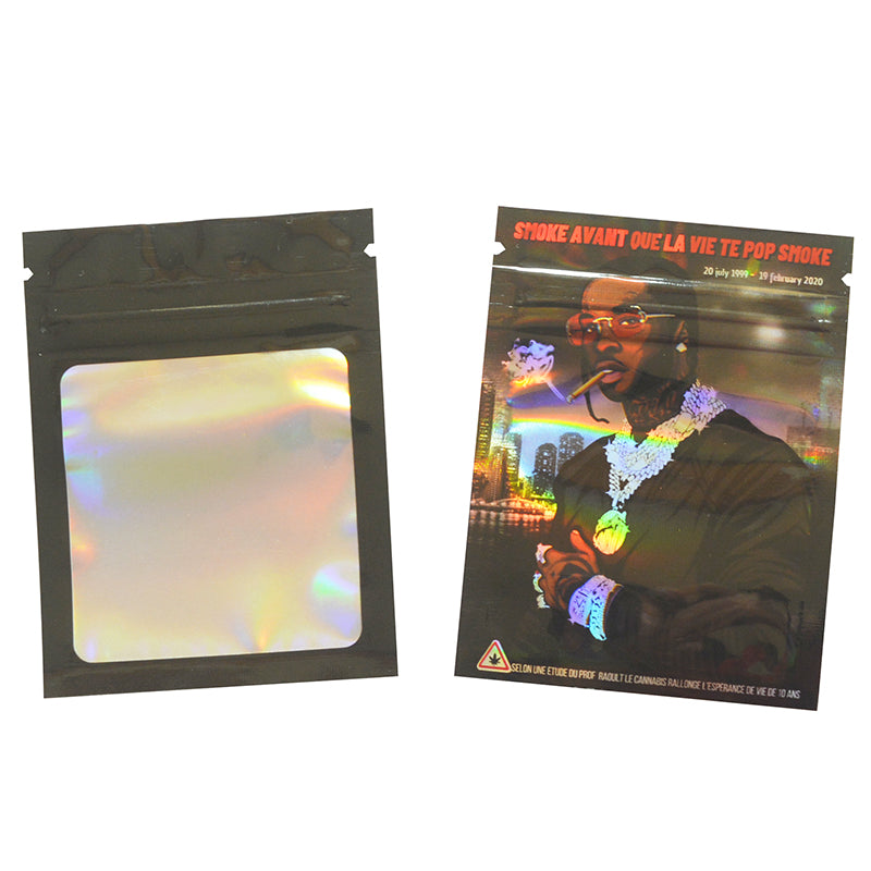 7x9cm 1g Printed Bags Laser Holographic Zip Lock Bags
