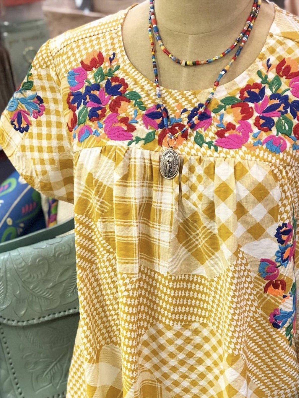 Short Sleeve Floral Shift Vintage Shirts & Tops