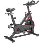 ADVENOR Magnetic Resistance Exercise Bike, Indoor Stationary Bikes for Home Workout- Black & Red