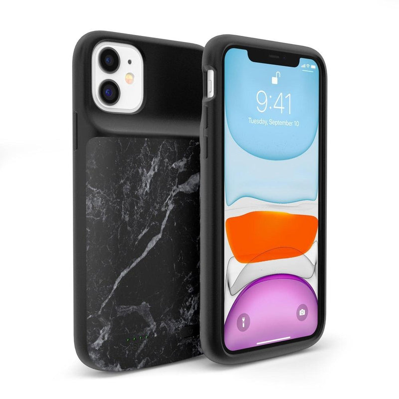 Black Marble Battery-Powered Charging Case