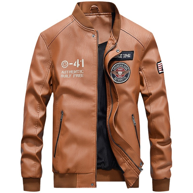 Leather Clothing Plus Size Jackets PU Jacket Youth Men's Clothing Baseball Fashion Casual  Motorcycle Jacket Male