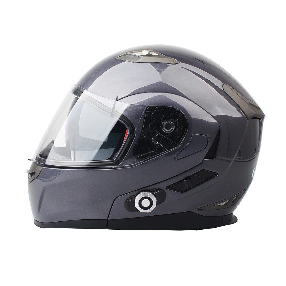 FreedConn BM2-S Motorcycle Helmet Bluetooth Built in Intercom System Dot Standard Helmet 3 Riders BT motorTalking with FM Radio