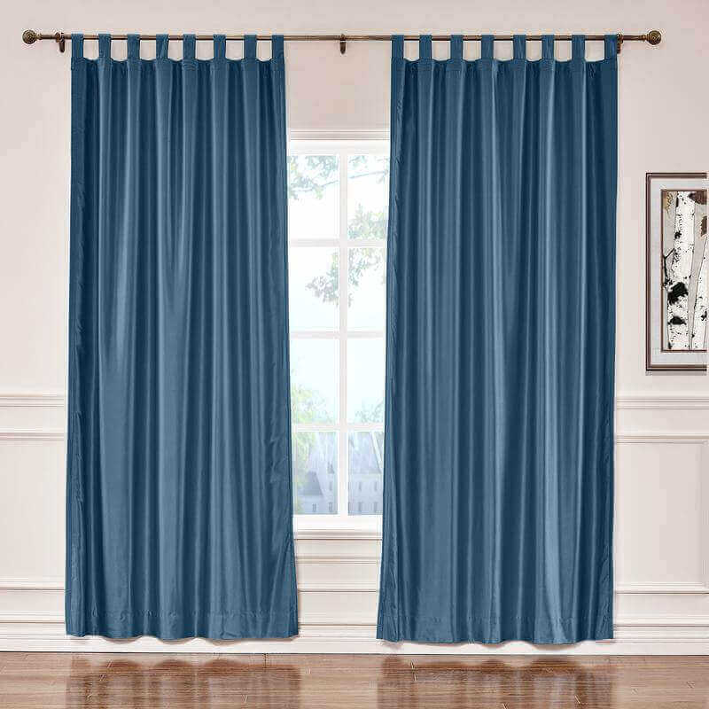 CUSTOM Lao Hang Zhou Navy Polyester Cotton Thermal Insulated Curtain