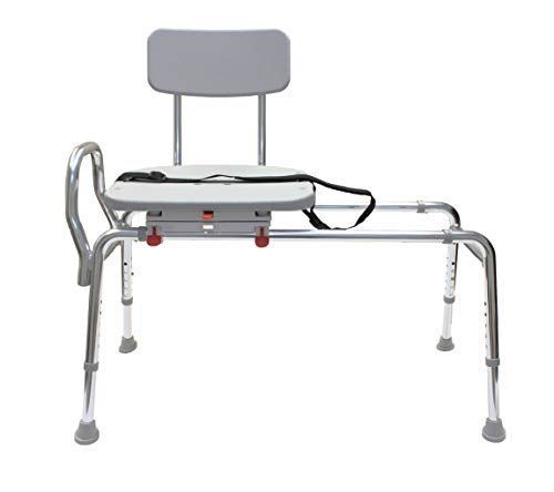 Bathtub Transfer Bench and Shower Chair (Reg) (77662). Swiveling and Sliding system