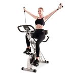 Davcreator Foldable Fitness Exercise Bike, Magnetic Folding Indoor Exercise Bicycle, 2-in-1, Fitness Equipment for Men and Women- Silver