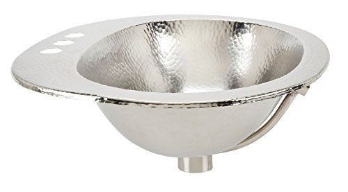 Dalton Drop-in Handcrafted Bathroom Sink, 20���, Hammered Nickel