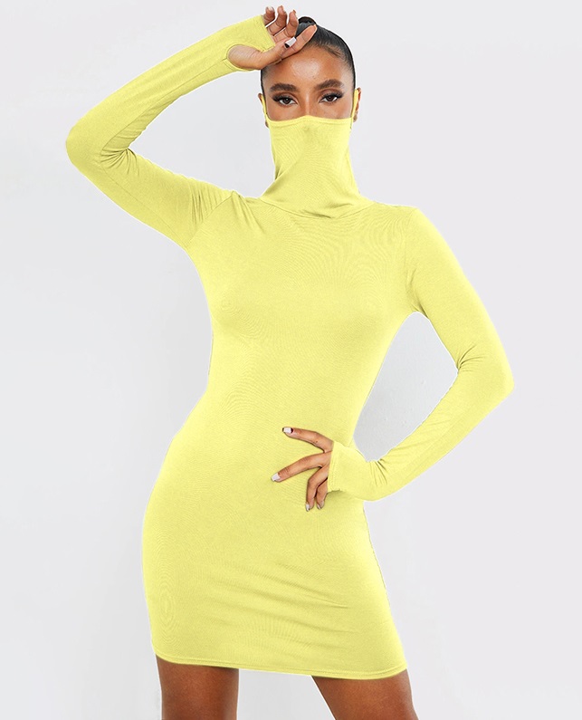 Autumn Party Sexy Solid Plain Mini Dress