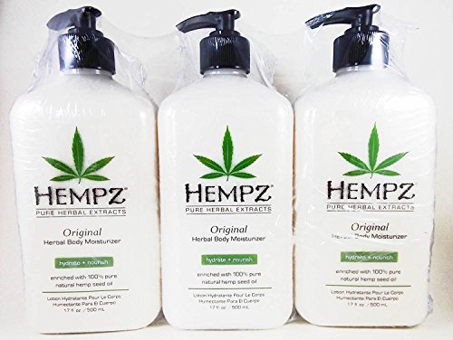 Hempz 原创草本保湿霜 17 盎司乳液 3 件装