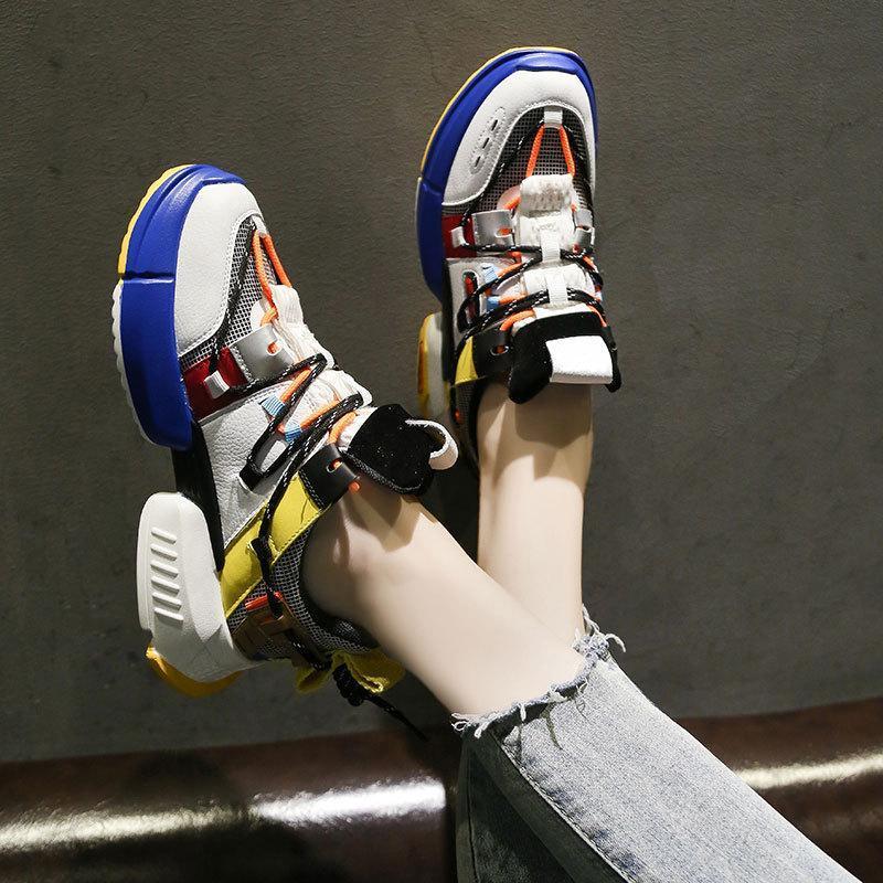 Breathable Thin Mesh Colorful Soft Bottom Women Sneakers