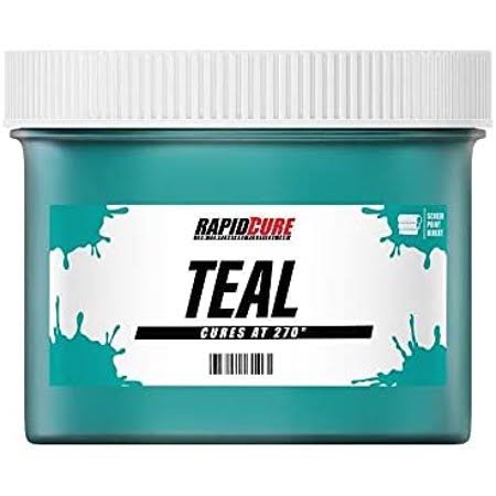 Rapid Cure Teal Plastisol Ink for Screen Printing Low Temperature Fast Curing Ink by Screen Print Direct - Gallon - 128 oz., Blu