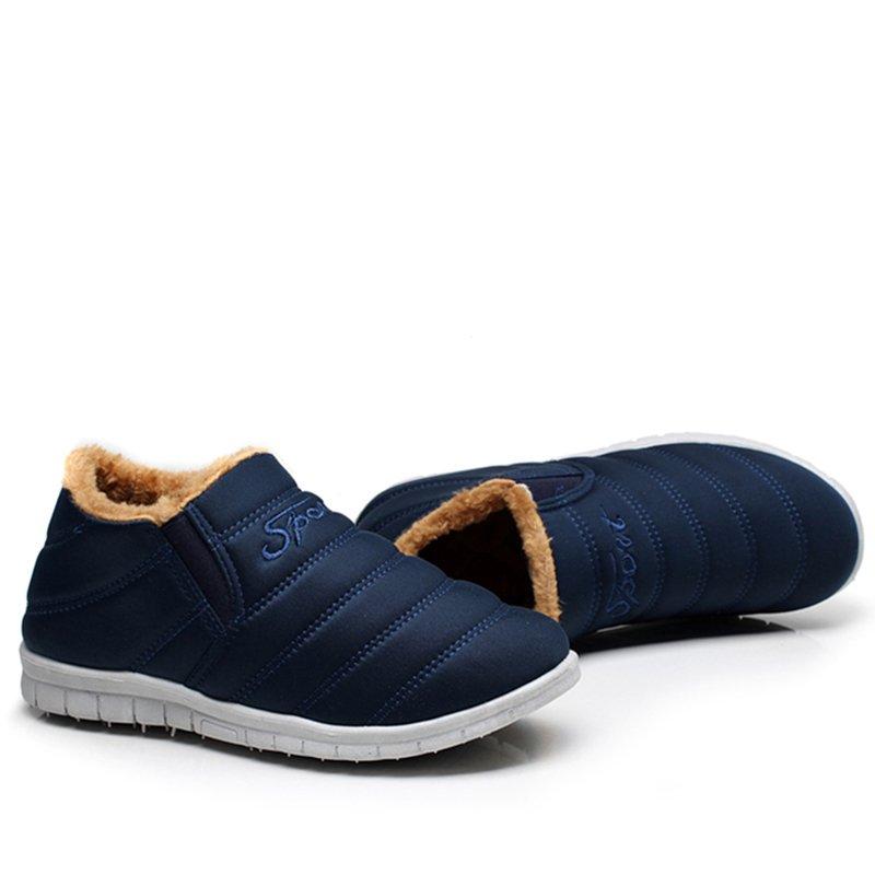 Dark Blue Women Fleece-lined Ankle Snow Boots