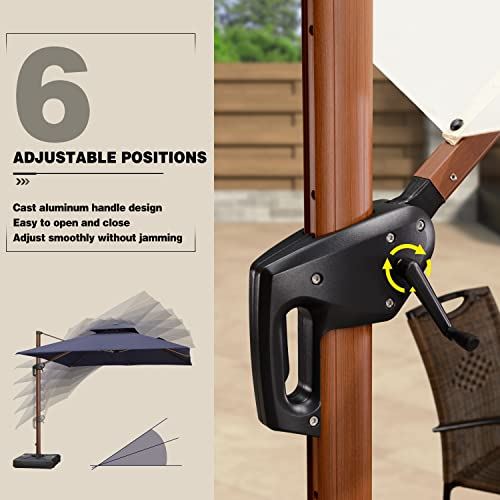 10�� Cantilever Square Umbrella �C Navy Blue