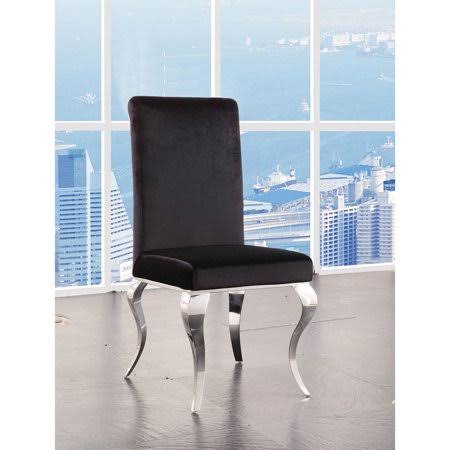 Daciye Fabiola Side Chair (Set-2) in Fabric Stainless Steel 62072-62072, Size: 1092.20*736.60*508.00mm