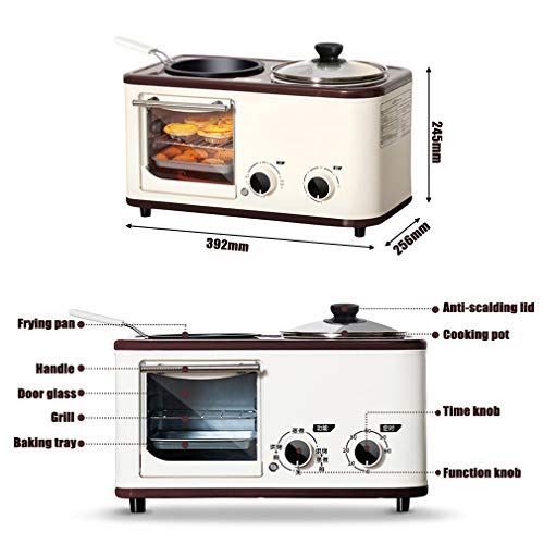 3-in-1 Electric Breakfast Station, Oven + Griddle + Cooking Pot