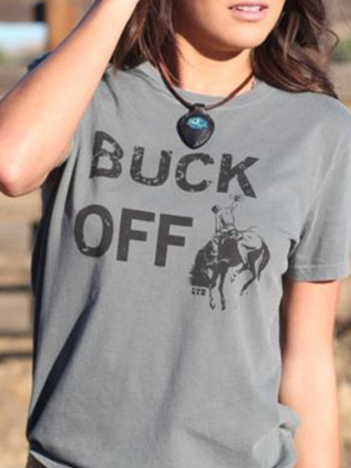 Gray Casual Jersey Letter Short Sleeve Shirts & Tops