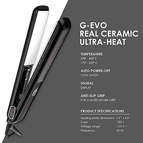 Real Ceramic 1.2 Inch Flat Iron Straightener