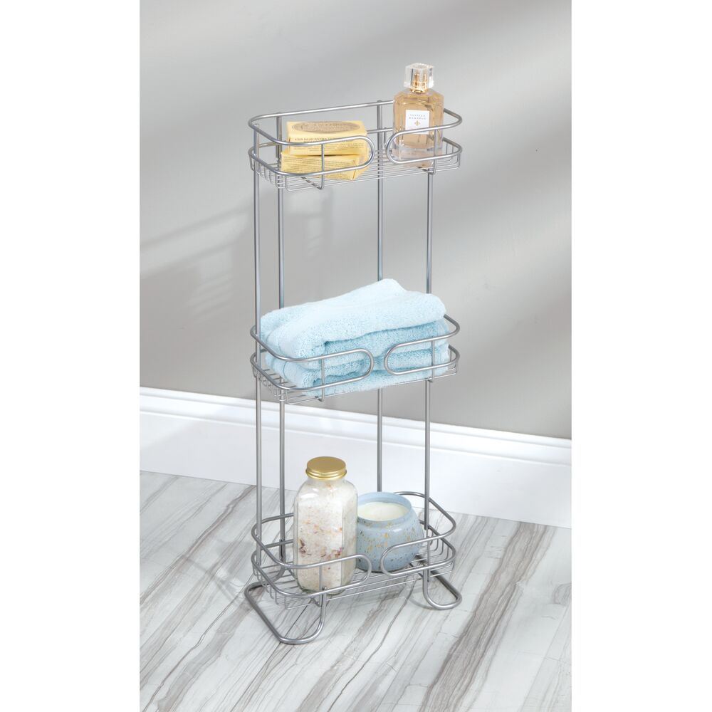 iDesign Neo 3-Tier Bath Shelf in Silver