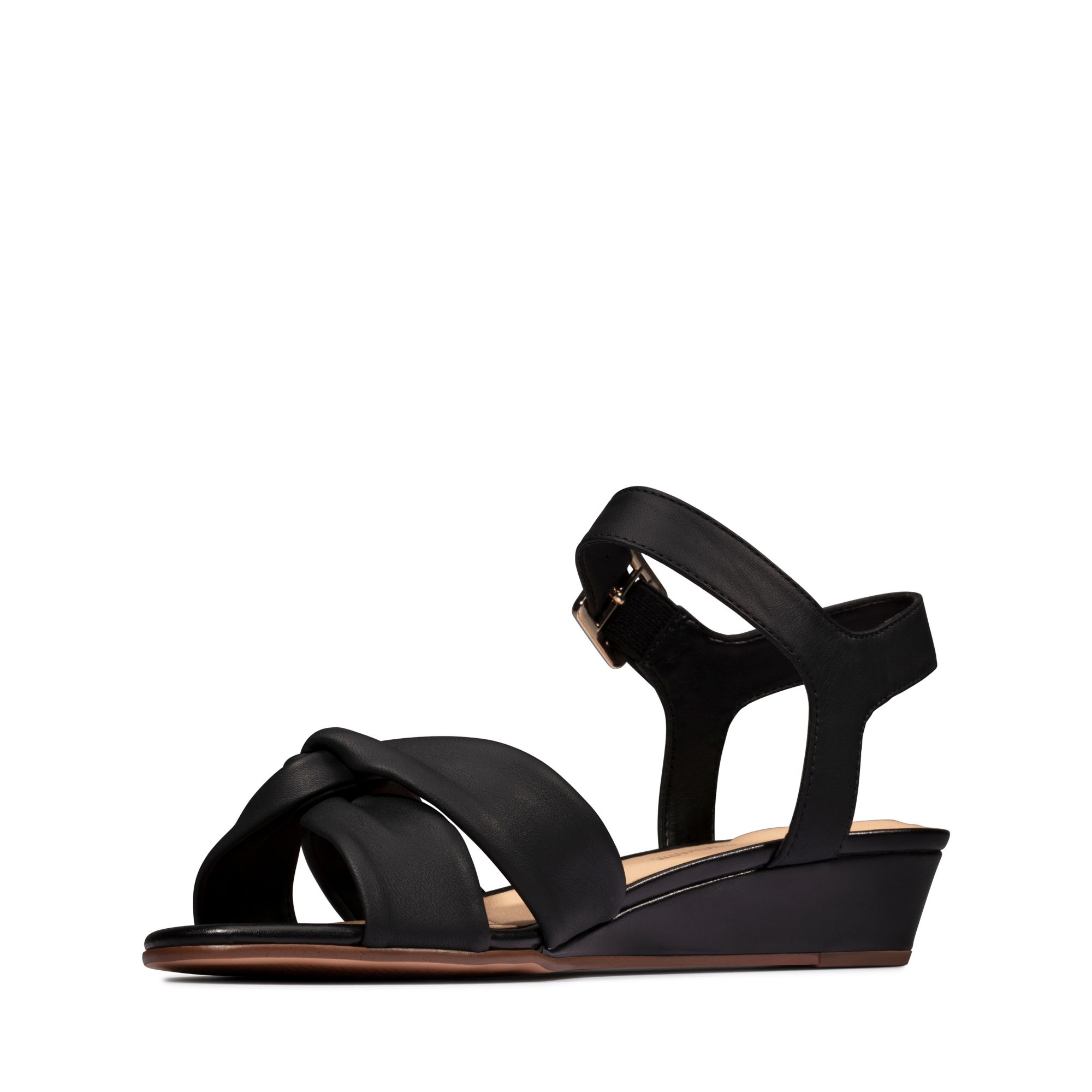 Women Sandals Sense Strap Black Leather