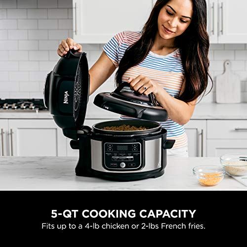 Foodi 9-in-1 Pressure Cooker and Air Fryer with Nesting Broil Rack, 5 Quart