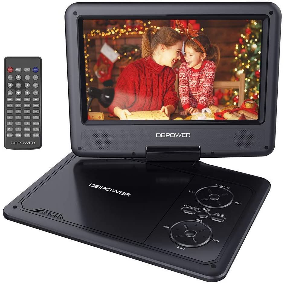 DBPOWER 11.5′′ Portable DVD Player, 5-Hour Built-in Rechargeable Battery, Blue
