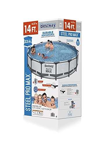 56597E Pro MAX Above Ground Steel Frame  Pool Set /  14�� x 33���