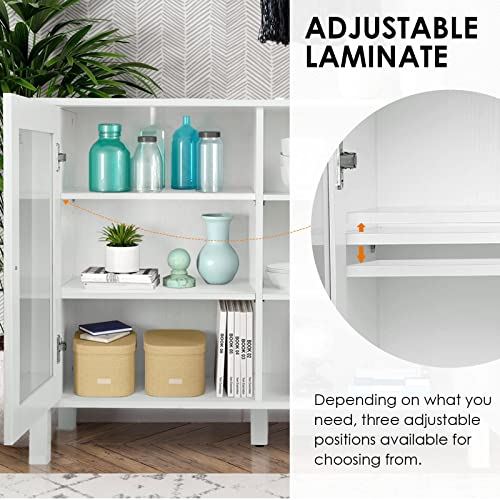 Kitchen Cabinet Buffet Sideboard with Adjustable Shelf / 39.37��� x 15.74��� x 31.5���