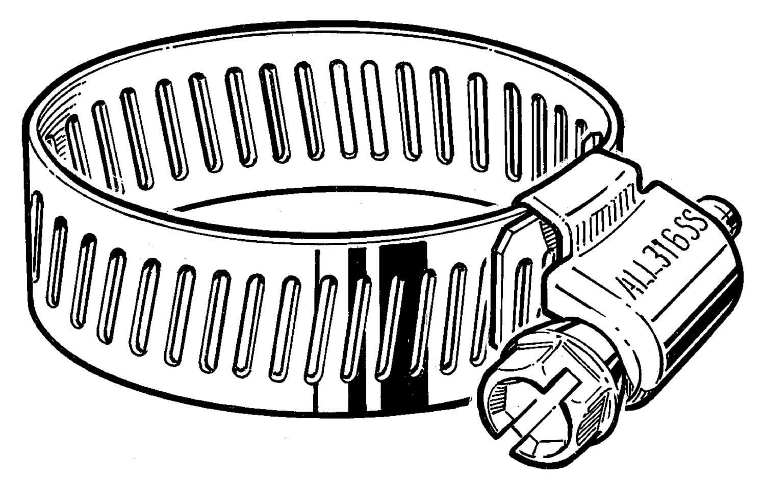 Precision Brand B16HSPX 316 Stainless Steel Worm Gear Hose CLAMP, 11/16x22 - 1-1/2x22 Clamping Dia. 10-Pack