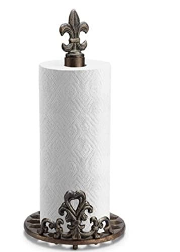 Fleur de Lis Cast Iron Paper Towel Holder