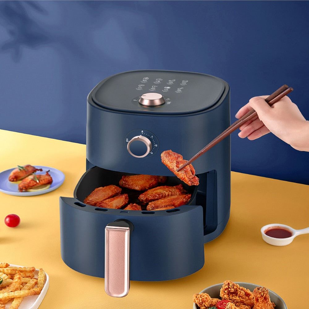 Air Fryer Electric Oven Multi-Functional No Smoke Oil Free Fryer Pizza Potatoes Fries Chicken Wings Baking Machine
