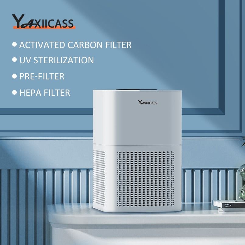 HEPA Filter Desktop Air Purifier For Home Low Noise UV Air Purifiers 360�� Round Filter