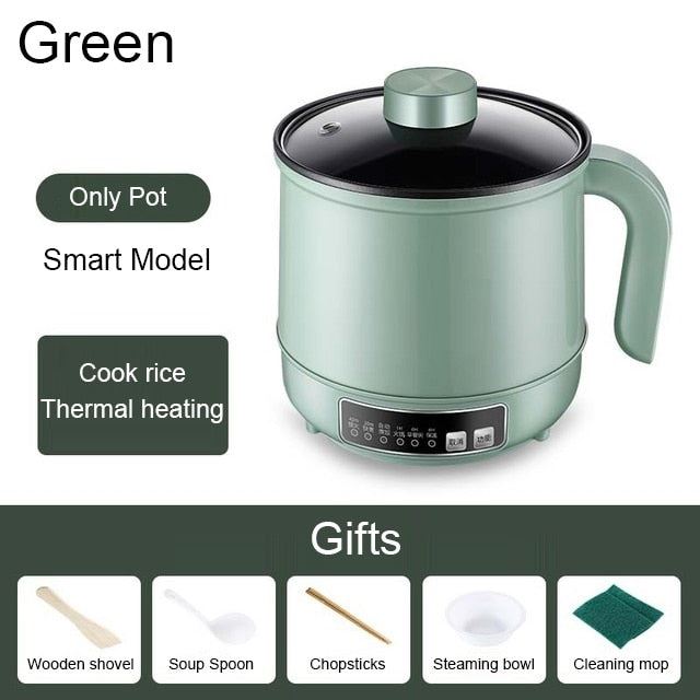 Household MultiCooker Electric Skillet Stainless Steel Rice Cooker Hotpot Noodles Soup Pot Eggs Food Steamer