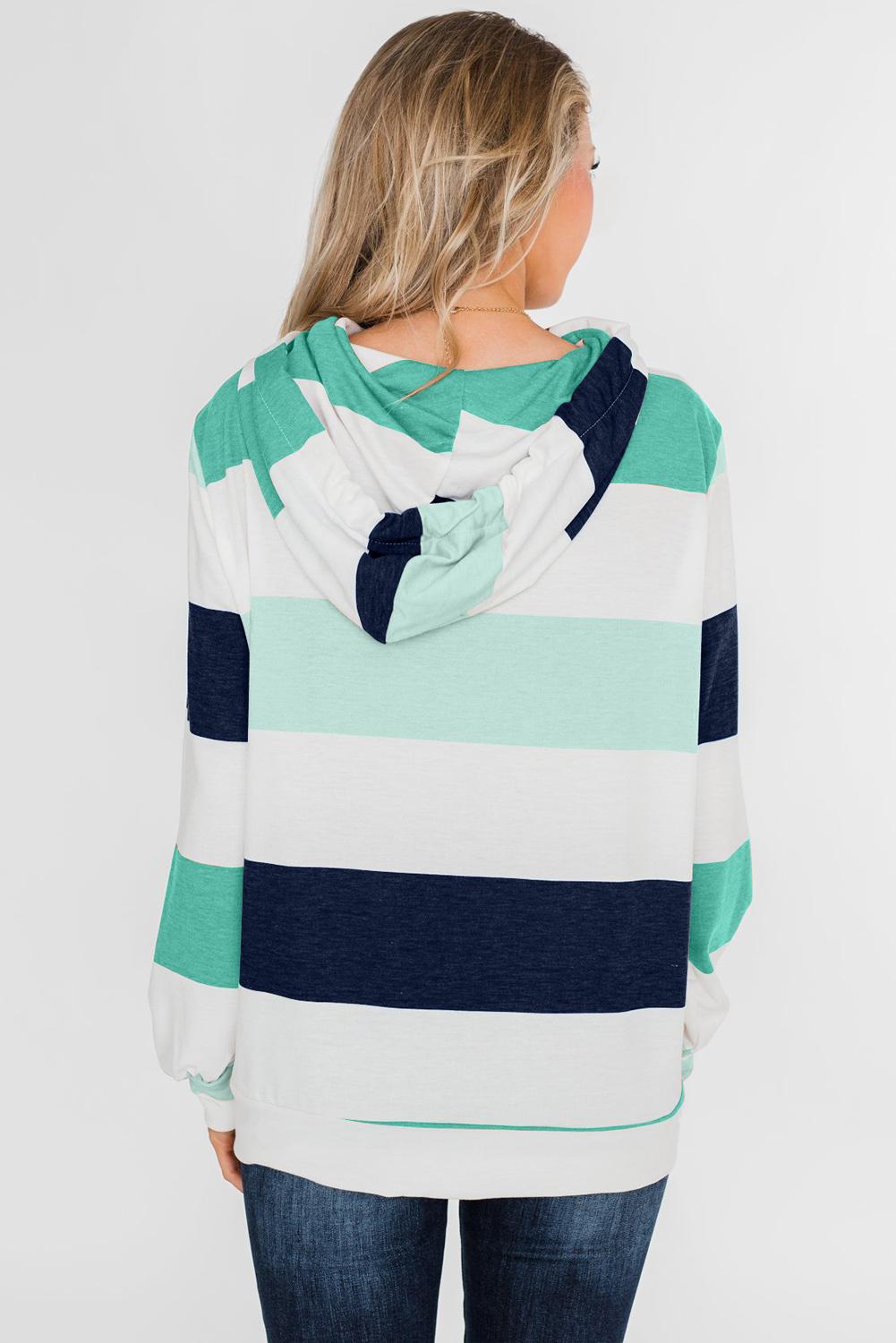 Green Knocking Overlap Hoodie