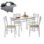 Kitchen Dining Room Table and Chairs 4, 5-Piece Dinette Sets