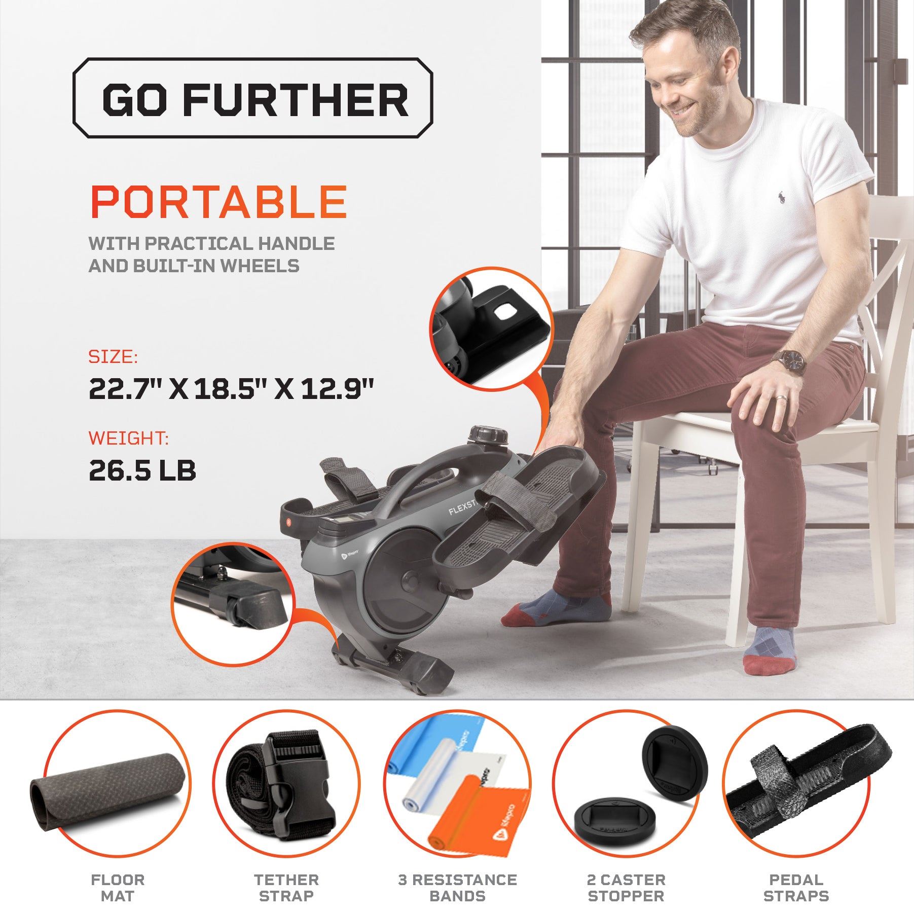 FlexStride Pro Calf Leg Foot Pedal Exerciser