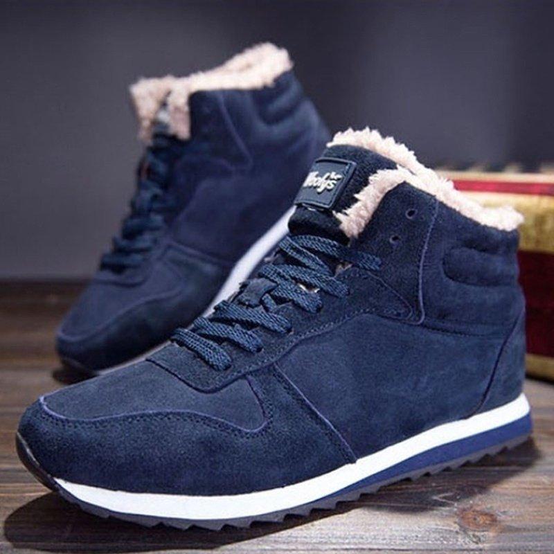 Women Keep Warm Plush Ankle Snow Work Boots Artificial Suede Booties