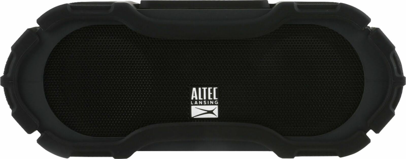 Altec Lansing - BoomJacket Jolt IMW581L Portable Bluetooth Speaker with Qi Wireless Charging Pad - Black/Graphite Gray