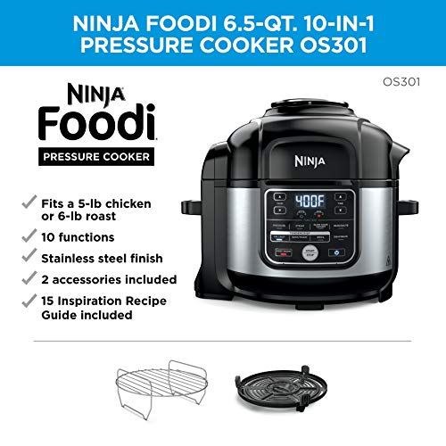 Foodi 10-in-1 Pressure Cooker and Air Fryer with Nesting Broil Rack