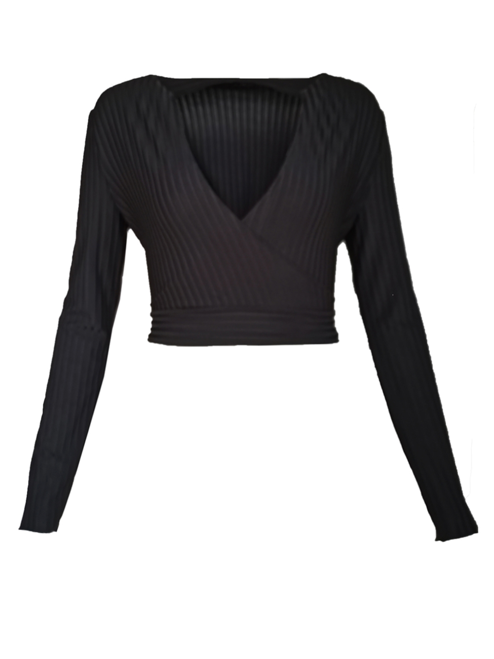 Falls Long Sleeve Wrapped Crop Top