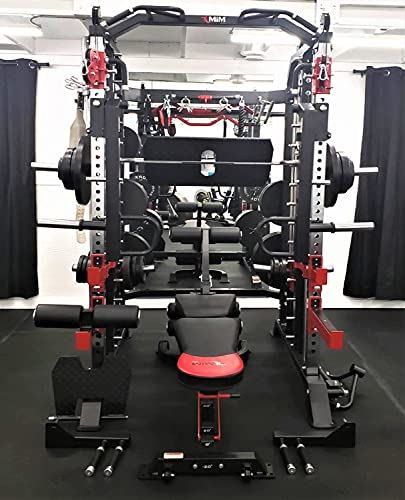 MiM USA Hercules 1001, Commercial Smith, Functional Trainer, Power Cage, Leg Press, Dip Chin Station, Jammer Arms, Adj. Weight Bench