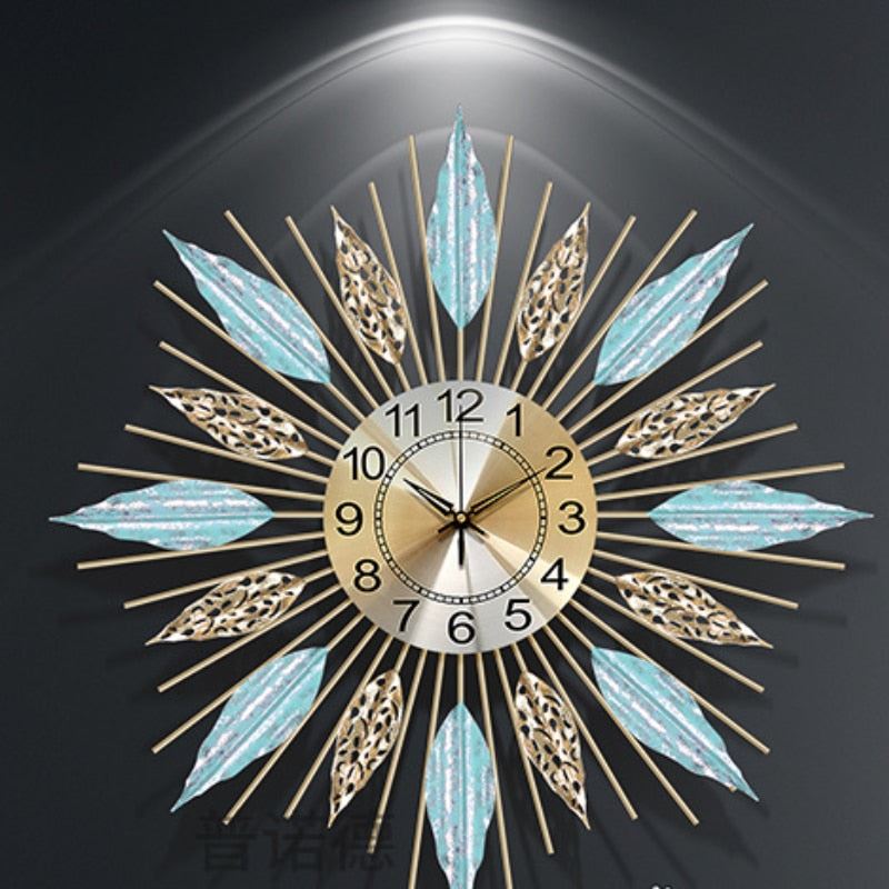 Luxury Large Wall Clocks Metal Modern Design Living Room Wall Clock