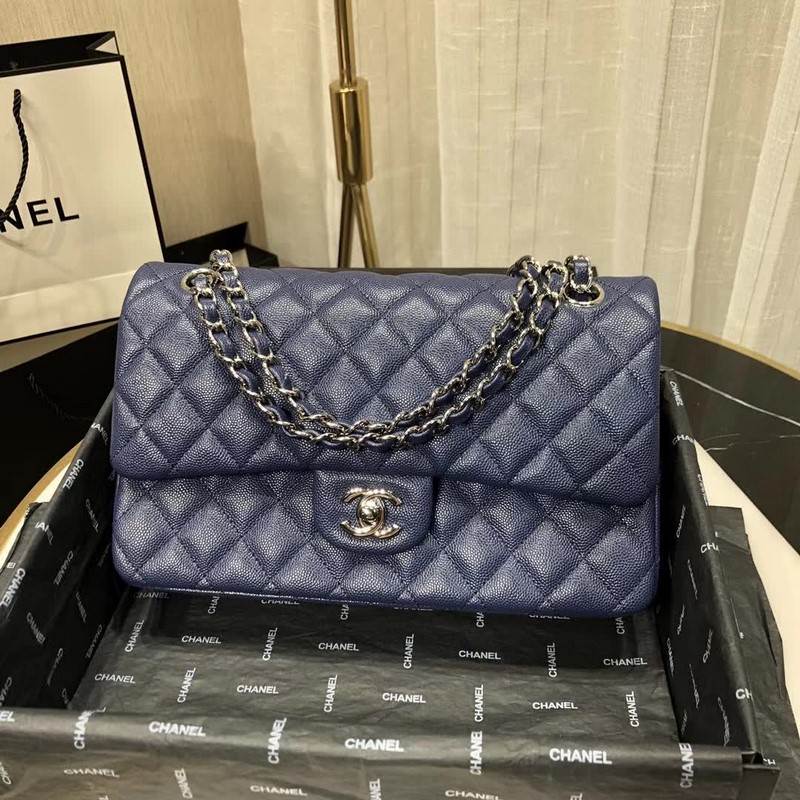 high quality handbag 119012 caviar genuine leather flap bag 1112